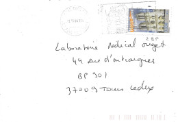 TIMBRE N° 3705 -  NOTRE DAME DE PARIS  - TARIF 1 6 03 / 28 2 05 - SEUL SUR LETTRE -   - 2004 - Posttarife