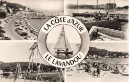 FRANCE - Le Lavandou - Griffe Le Lavandou - Iles Enchantées Sable Doré - Mer Azurée - Carte Postale Ancienne - Le Lavandou