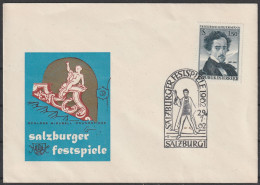 Österreich: 1964, Blankobrief In EF, Mi. Nr. 1110, SoStpl. SALZBURG / SALZBURGER FESTSPIELE 1964 - Briefe U. Dokumente