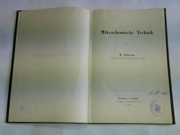 Mikrochemische Technik Von Behrens, H. - Unclassified