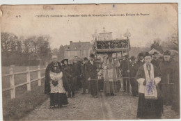 Calvados : CASTILLY :  Visite De Mgr Lemonnier  De  Bayeux - Sonstige & Ohne Zuordnung