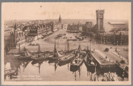 CPA  CARTE POSTALE BELGIQUE OSTENDE PLACE ERNEST FEYS 1947 - Autres & Non Classés