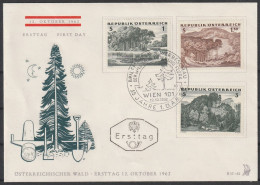 Österreich: 1962, Blankobrief In EF, Mi. Nr. 1123-25, Österreichischer Wald,  ESoStpl. WIEN - FDC