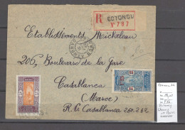 Dahomey - Recommandée - COTONOU - 1931 Pour Le Maroc - Briefe U. Dokumente