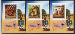 Centrafrique ** N° 653A à 653D - PA 308A - 308B En 6 Mini-blocs ND - Champignons (4 -p;15) - Pilze