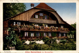 Altes Bauernhaus Im Blumenflor (2253) * Poststempel Gunten 14. 9. 1923 - Sigriswil