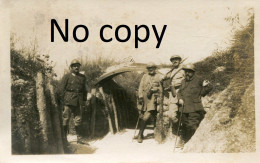 2 PHOTOS FRANCAISES - ABRI DU REVERENT POULAIN A GERNICOURT PRES DE BERRY AU BAC AISNE - GUERRE 1914 1918 - Guerre, Militaire