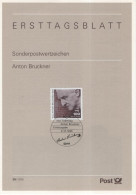 Germany Deutschland 1996-36 Anton Bruckner, Austrian Composer Compositeur Komponist Music Musique Musik Organist, Bonn - 1991-2000