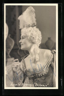 AK Opernsängerin Antonie Fahberg In Deidamia, Mit Original Autograph  - Oper