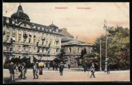 AK Düsseldorf, Corneliusplatz Mit Passanten  - Duesseldorf