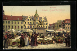 AK Düsseldorf, Marktplatz Mit Jan Wellem Denkmal  - Düsseldorf