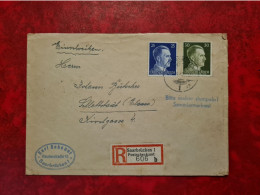 Lettre Allemagne RECOMMANDE 1942 SAARBRUCKEN POSTSCHEKAMT DEUTSCHES REICH - Altri & Non Classificati