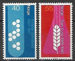 Noruega 1966  503/504 ** - Unused Stamps