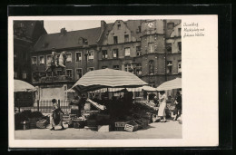 AK Düsseldorf, Marktplatz Mit Johann Wellm  - Düsseldorf