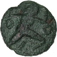 Bellovaques, Bronze Au Personnage Courant, Ca. 60-40 BC, Bronze, TTB - Keltische Münzen