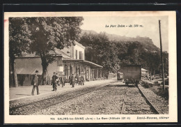 CPA Salins-les-Bains, La Gare & Le Fort Belin, La Gare  - Autres & Non Classés