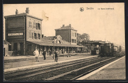 CPA Seclin, La Gare Intérieur, La Gare  - Seclin