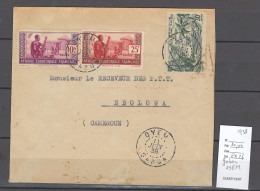 Gabon- Lettre - Cachet De OYEM- 1938 Pour Le Cameroun - Lettres & Documents