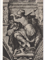 A24403 - Michelangelo "The Libyan Sibyl" Cappella Sistina Postcard Italy - Peintures & Tableaux