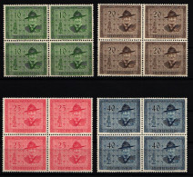 Liechtenstein 315-318 Postfrisch Baden Powell, Pfadfinder Als 4er Blöcke #IG870 - Other & Unclassified