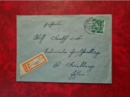 Lettre Allemagne RECOMMANDE 1946 LICH   DEUTSCHE POST - Autres & Non Classés