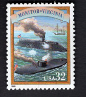 381089095 1995  SCOTT 2975A (XX) POSTFRIS MINT NEVER HINGED -  CIVIL WAR - MONITOR VIRGINIA - SHIPS - Unused Stamps
