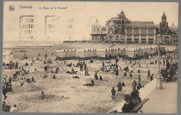 CPA CARTE POSTALE BELGIQUE OSTENDE LA DIGUE ET LE KURSAAL 1927 - Sonstige & Ohne Zuordnung