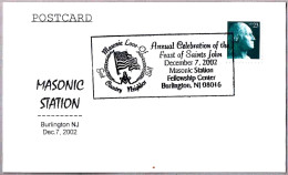 MASONIC STATION - Annual Celebration Of The Feast Of Saints John. Burlington NJ 2002 - Franc-Maçonnerie