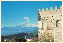 ITALIE - Taormina - La Badia Vecchia - Con L'etna In Eruzione - Nino Malambri - Riproduzione Vietata - Carte Postale - Andere & Zonder Classificatie