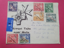 Malte - Enveloppe Pour New York En 1953 - Réf 3608 - Malta (...-1964)