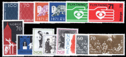 Noruega 1971 Año Completo  ** - Neufs