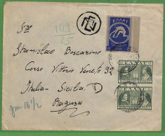 Ad0969 - GREECE - Postal History - COVER To ITALY 1939 Balkans Games SPORT - Covers & Documents