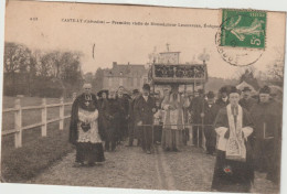 Calvados : CASTILLY : Visite Mgr Lemonnier De Bayeux , La  Procession - Sonstige & Ohne Zuordnung