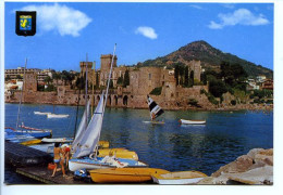 CPSM  10.5 X 15 Alpes Maritimes  LA NAPOULE  Le Château Et Le Mont San-Peyre  Planche à Voile   Dériveur   Voilier - Sonstige & Ohne Zuordnung