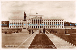 R176670 Northern Ireland. Houses Of Parliament And Lord Carsons Statue. Belfast. - World