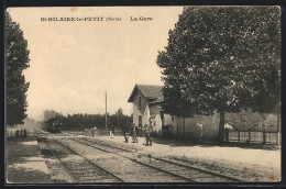CPA St-Hilaire-le-Petit, La Gare, La Gare  - Autres & Non Classés