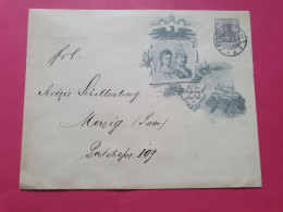 Allemagne - Entier Postal Illustré (pli Central), De Merzig En 1906 - Réf 3611 - Briefe