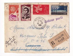 Lettre Recommandée 1961 Bouglon Lot Et Garonne Marmande Riga Lettonie Latvija RETOUR PARTI - Briefe U. Dokumente
