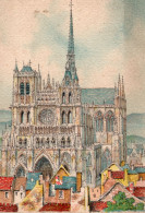 80-Amiens-La Cathédrale (vue Du Beffroi) - éditeur : M. Barré & J. Dayez - Illustrateur : Barday - Amiens