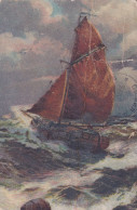 A24424 - Painting Fischers Ausfahrt By C. Bolz Postcard - Malerei & Gemälde