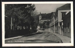 AK Wien-Kalksburg, Strassenpartie Mit Blick Zur Kirche  - Andere & Zonder Classificatie