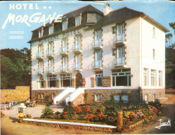 22-PERROS-GUIREC-HOTEL MORGANE-PLAGE DE TRESTRAOU-dépliant Publicitaire - Perros-Guirec