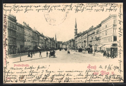 AK Wien, Partie In Der Praterstrasse, Mit Kutschen Und Strassenbahn  - Otros & Sin Clasificación