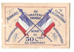 PETIT BON ACHAT DE 50 CENTIMES - AU DRAPEAU FRANCAIS - AVRANCHES - LABROUSSE - Publicités