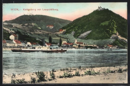 AK Wien, Kahlenberg Mit Leopoldiberg Und Dampfern  - Autres & Non Classés