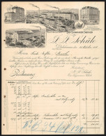 Rechnung Plüderhausen 1902, J. F. Schüle Eier-Teigwaren-Fabrik, Werkansichten Und Ladenfilialen  - Autres & Non Classés