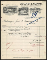Rechnung Neuenbürg 1911, Gollmer & Hummel Schlauch-Fabrik Und Treibriemen-Weberei, Werkansichten Und Auszeichnungen  - Other & Unclassified