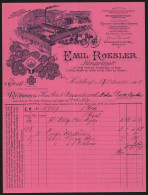 Rechnung Heidelberg 1904, Emil Roesler, Hoflieferant Für Zucker- Und Cacaowaren, Fabrikgelände Und Auszeichnungen  - Other & Unclassified