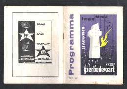 PROGRAMMA IJZERBEDEVAART 1960 - KAASKERKE - DIKSMUIDE - XXXIII E IJZERBEDEVAART 21 AUGUSTUS 1960 (OD 097) - Programs