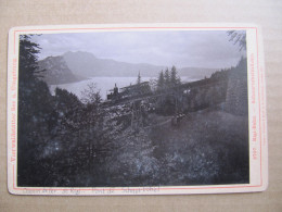 PHOTO CARTONNEE  - SUISSE - RIGI-BAHN - SCHNURTOBELBRÜCKE - VIERWALDSTÄTTER SEE - Format : 10,5 X 16,5 Cm - Europa